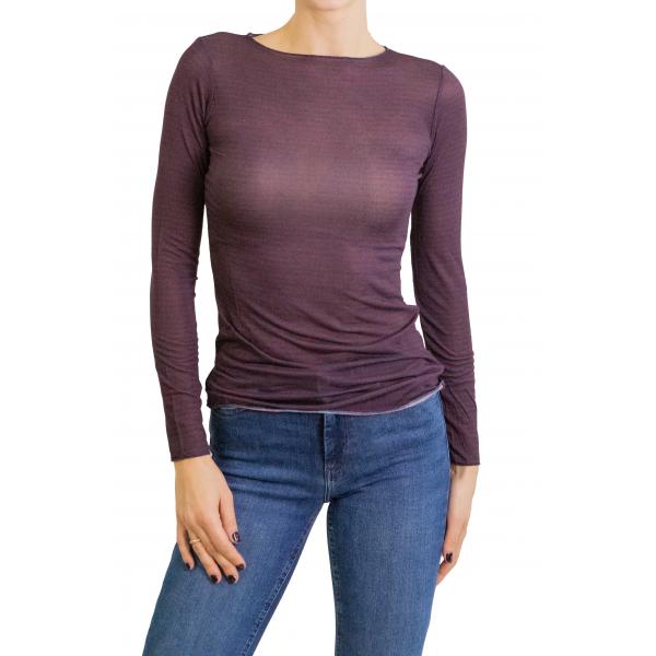 Maglia misto cashmere a righe 